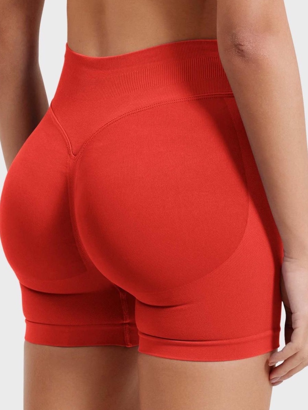 Women’s High-Waist Scrunch Butt Detail Shorts — Berry Pink